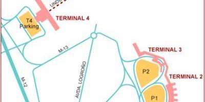 Терминала мадридского аэропорта карте