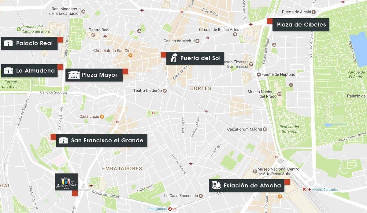 карта Мадрида Аточа