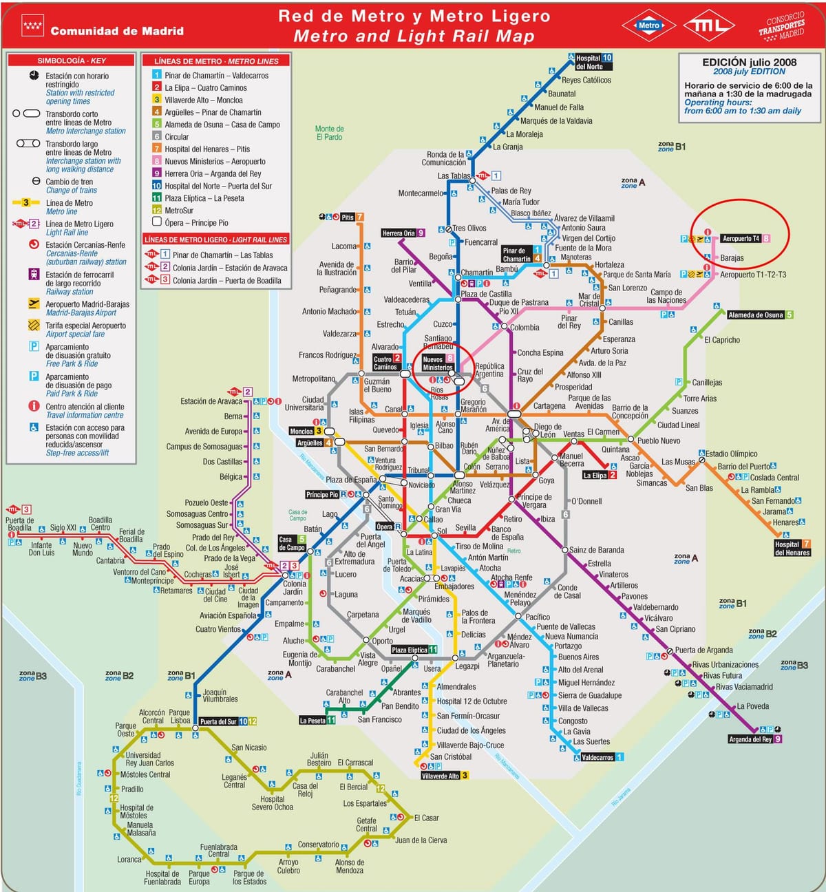 Аэропорт Мадрид схема метро