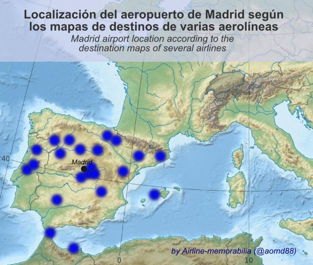 карта Мадрида аэропорта 