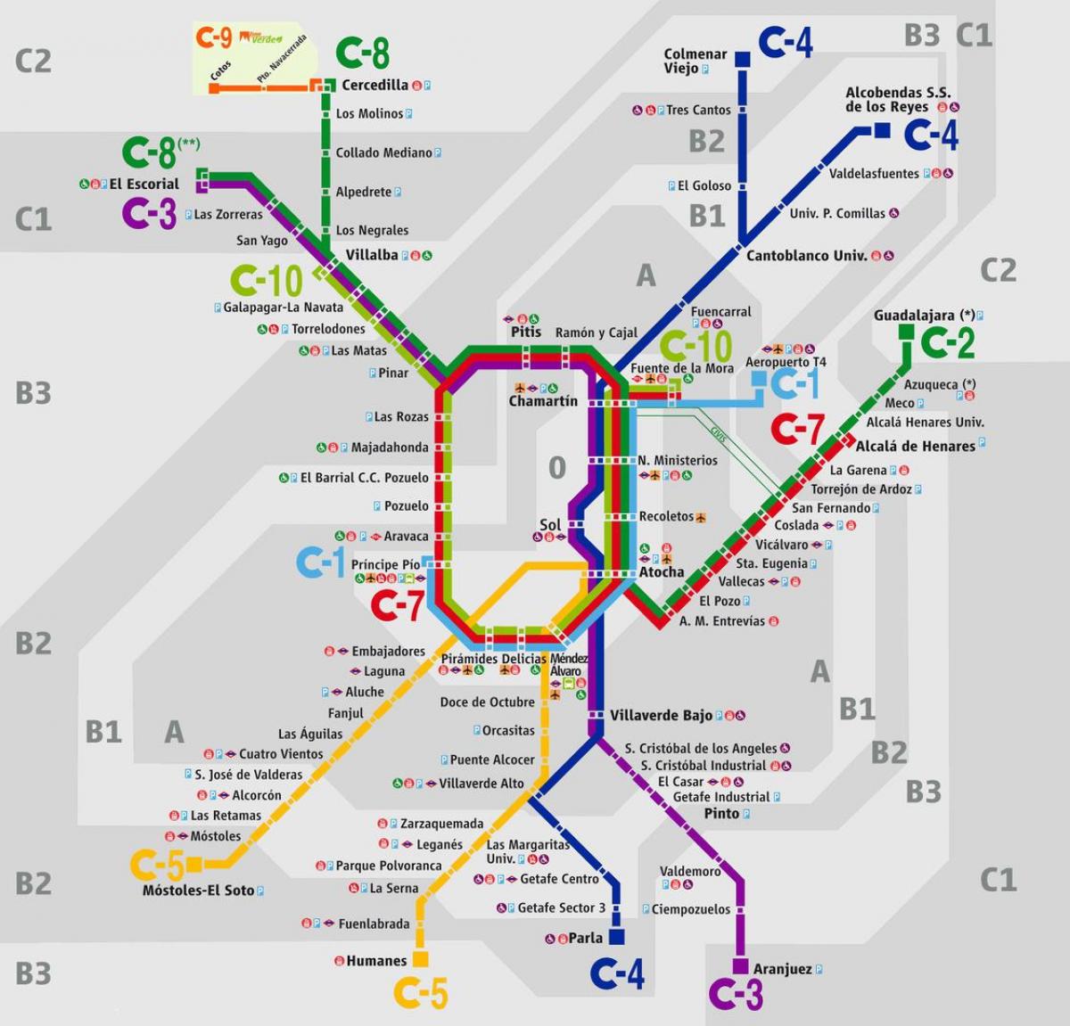 железнодорожная станция карте Мадрида Аточа 