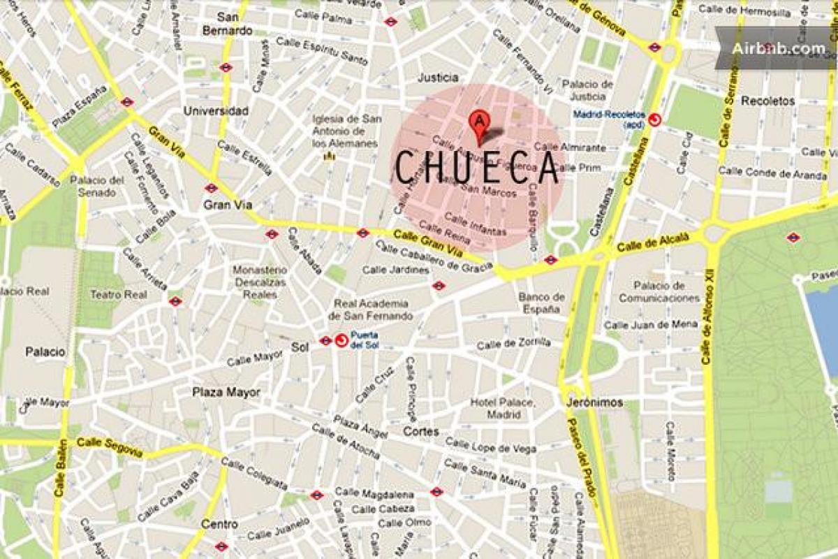 Мадрида Чуэка карте