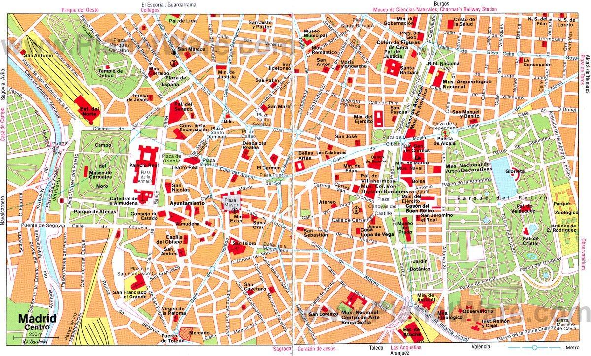 карта Бургундии улица Мадрид, Испания