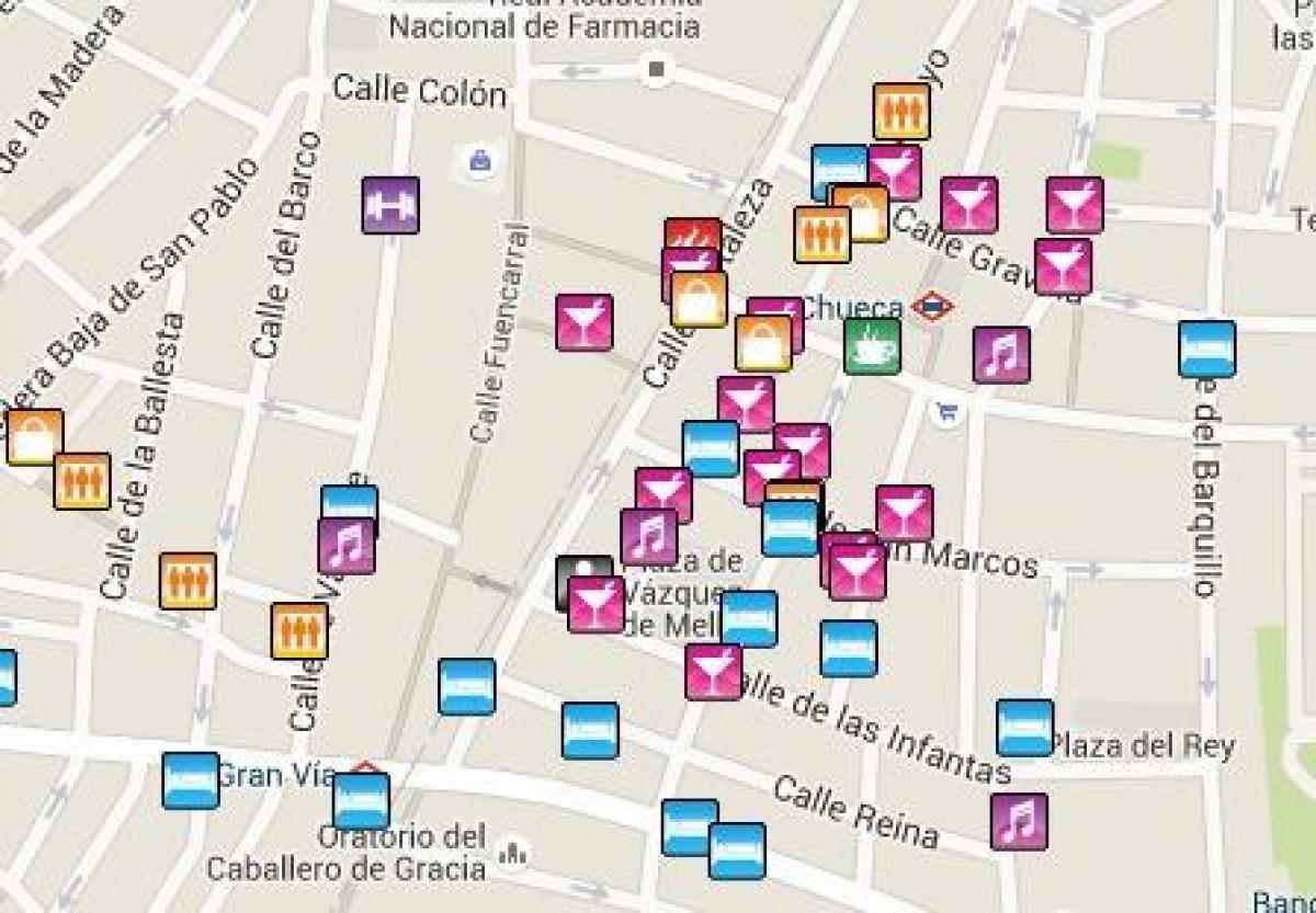 гей-районе Мадрида карте