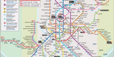 Аэропорт Мадрид схема метро 