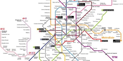 Метро Мадрида карта