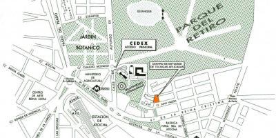 Карта Аточа вокзал Мадрид