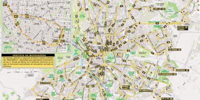 Автобусные маршруты Мадрид карте