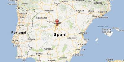 Карта Испании показывает Мадрид