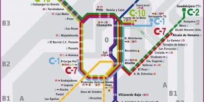 Мадрид железнодорожные карте