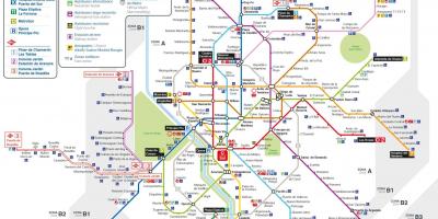 Карта Мадрида на общественном транспорте