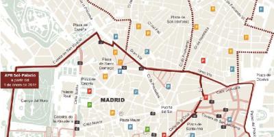 Карта Мадрида парковка