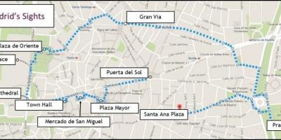 Мадрид пешеходная карте