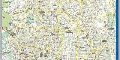 Карта улиц Мадрида до центра города 