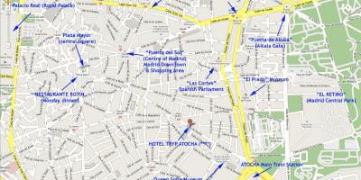 Карта центра Мадрида Испания